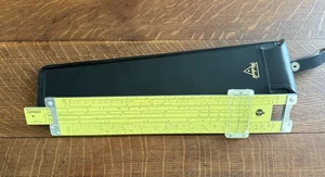 vtg PICKETT Slide Rule ELECTRONIC N-16-ES Log Metal w/ LEATHER CASE Military USA - Picture 1 of 13