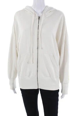 Adidas Womens Cotton Pocketed Long Sleeve Casual Hoodie White Size XS - Image 1 of 4
