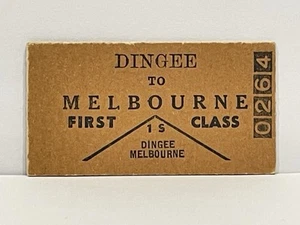 Victorian Railways Ticket First Class Dingee to Melbourne - Imagen 1 de 1