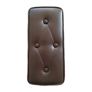 NOS brown Sissybar Rückenpolster Pad Backrest OldSchool 4 Button Diamond Harley  - Bild 1 von 5