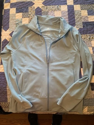 Adidas Light Blue Climalite Full Zip Running Track Jacket Women's M - Image 1 of 3