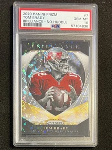 2020 Prizm No Huddle Brilliance PSA 10 Tom Brady Tampa Bay Buccaneers - Bild 1 von 2
