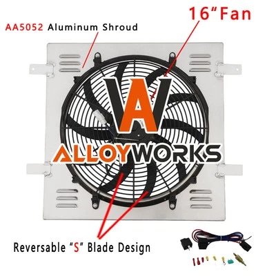 Aluminum Shroud+Fan+Relay Kits For 2002-2006 JEEP Liberty 3.7L V6 Gas US Foto 1 de 4