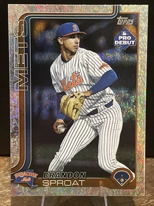 2025 Topps Pro Debut Brandon Sproat New York Mets /175 Sparkle Mini Diamond - Picture 1 of 3