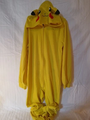 Pokemon 2016 Pikachu Pijama Talla 10/12 Sin Pies Cremallera Sudadera con Capucha Disfraz Foto 1 de 4