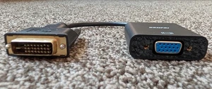 DVI D to VGA Adapter DVI 25pin Dual Link to VGA 15pin Female Cable Converter UK - Picture 1 of 3