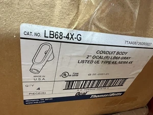 Qty.4 Ocal LB68-4X-G 2" PVC Coated Steel LB Condulet Form 8 New - Picture 1 of 1