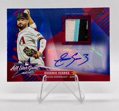 2025 Topps Update Eugenio Suarez Red All-Star Stitches Auto 1/5 - Image 1 of 2