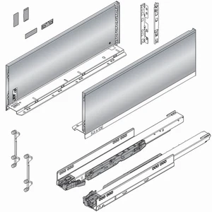Blum LegraBox Pure mit Blumotion/ Tip-On Blumotion Schublade Orion Grey 770C40S0S - Bild 1 von 7