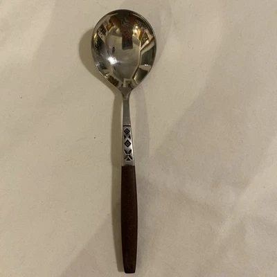 复古 Ekco Eterna 棕色手柄锻造不锈钢餐具替换件 - 日本 — 第 1/4 张图片