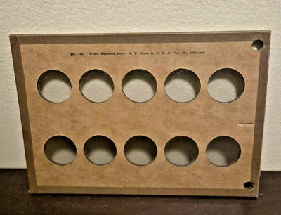 Tablero de monedas Wayte Raymond No. 418 - Vacío - Ranuras para monedas de 29 mm Foto 1 de 2