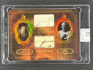 Leonardo Da Vinci Pablo Picasso 2024 Eterno #/D 42/99 Carta Manuscrita Reliquia - Imagen 1 de 6