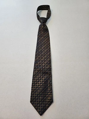 DOLCE & GABBANA Basics Men Tie Made In Italy 100% Silk Brown /Blue 58” - Image 1 of 3