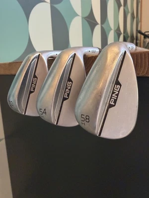 Ping s159 Chrome Wedge Set 50* 54* 58* Spinner shaft Mens RH - Image 1 of 4