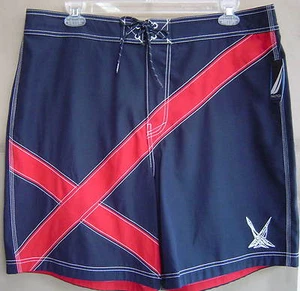 Nuevo con etiquetas $45 Hombres 38 Nautica Natación Crosswind Tablero Pantalones Cortos 38W Azul Marino T12274 - Imagen 1 de 1