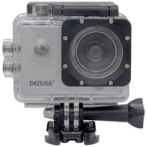 Denver ACT-320SILVER Action Camera with Rechargeable Battery and 2" TFT Display 