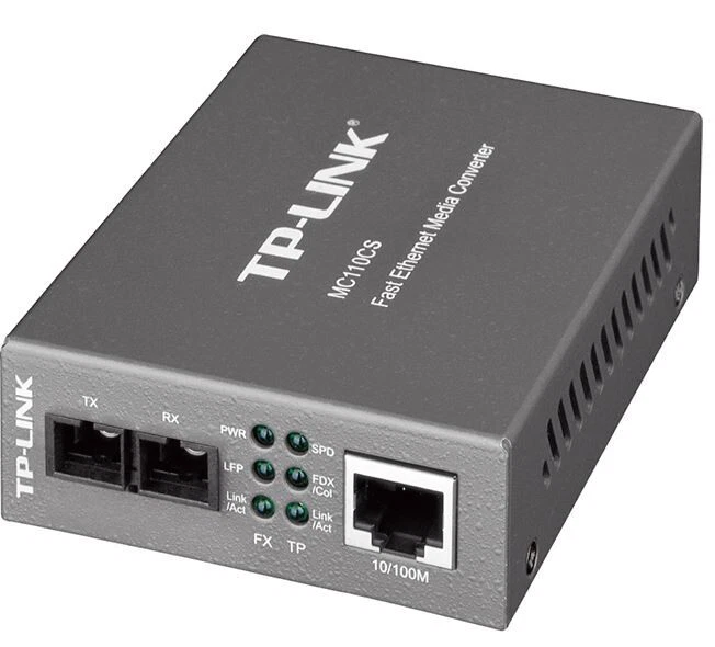 TP-Link MC110CS 10/100Mbps Single-Mode Media Converter Convert 100BASE-FX Fiber - Image 1 of 1