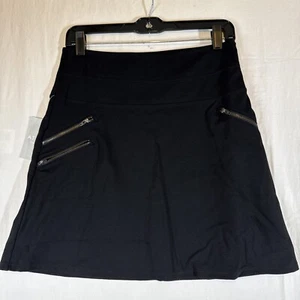 Athleta Skirt Ponte Moto Sport Black Size 4 New With Tags - Picture 1 of 12