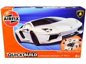 Airfix Quickbuild Lamborghini Aventador White Snap On Model Car Kit J6019 - Picture 1 of 3