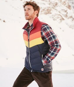 Marine Layer Archive Portfolio Puffer Vest Men’s L Sunset Colorblock $200 MSRP - Picture 1 of 7