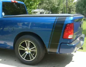 Bed Stripes For Dodge Ram Graphics Vinyl Decals Sport Rally Sticker Cut Out x2 - Picture 1 of 9