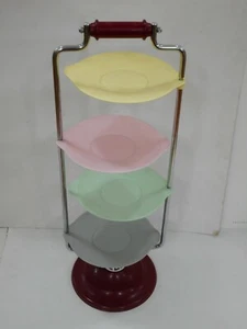 ART DECO CHROME & BAKELITE CAKE STAND - Picture 1 of 8