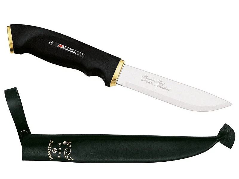 CUCHILLO CINTURÓN MARTTIINI BUSHCRAFT con FUNDA DE CUERO / ACERO INOXIDABLE 4.1"  Foto 1 de 3