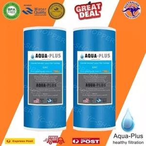 2 Pack 10"x4.5" Big Blue Whole House GAC Carbon Water Filter Cartridges - Picture 1 of 3