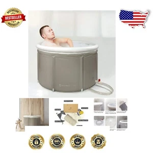 Portable Inflatable Bathtub for Athletes - 70 Gallon Japanese Soaking Spa - Picture 1 of 10