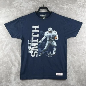 Emmitt Smith Dallas Cowboys Mitchell & Ness Photo Reel T-Shirt Blue Medium - Picture 1 of 9