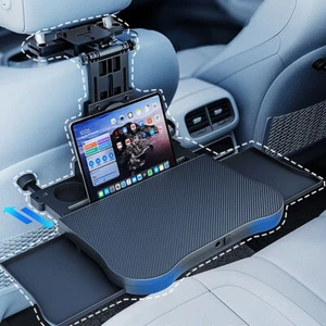 Support universel pour ordinateur portable siège arrière de voiture et plateau pliable table pour véhicules - Photo 1/5