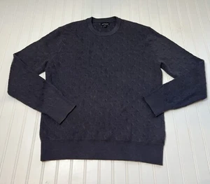 Club Monaco Men's 100% Wool Crewneck Sweater Large Blue Pullover - Picture 1 of 4