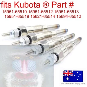fits 4 x Kubota Glow Plug 15694-65512 KH-012 KH014 KH-5 KH-8H-2 KH-18-2 KH-31 - Bild 1 von 9