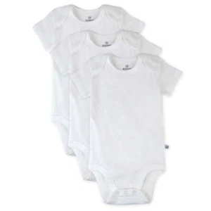 Honest Baby Clothing 3 Pack Short Sleeve White Bodysuits NEW Various Size Unisex - Picture 1 of 4