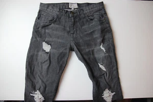 Current/Elliott Womens Black Distressed Denim Jeans Size 25 - 0 - Picture 1 of 6