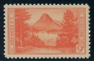 US Stamp #748 Glacier Park 9c - PSE Cert - XF-SUP 95J - MPH - SMQ $65.00 - Picture 1 of 3