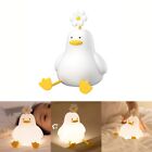 Soft and Safe Silicone Duck Night Light with Flower Rechargeable Table Lamp