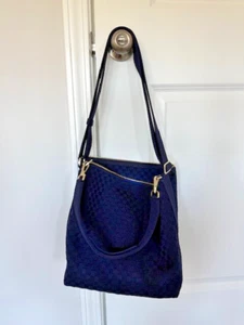 Rothy’s The Mini Zip Bucket Nautical Navy RARE Shoulder Strap 105-010 - Picture 1 of 10