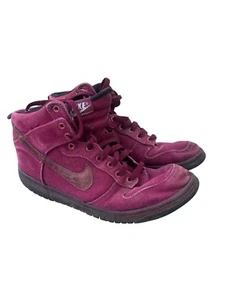 NIKE 2010 DUNK HI CANVAS PACK RED GARNET 8 VINTAGE - Picture 1 of 7