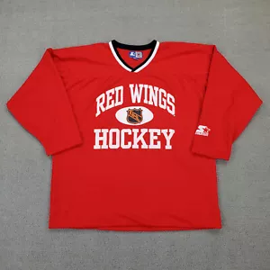Red Wings Jersey Men's Large Starter Hockey Blank NHL Shirt Detroit - Picture 1 of 10