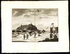 Rare Antique Print-GOREE-GOEREE ISLAND-FORT NASSAU-SENEGAL-Van der Aa-1725