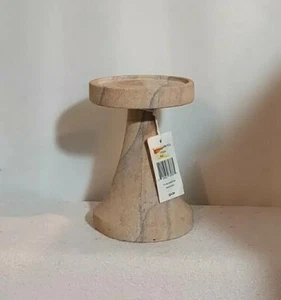 yankee candle small sandstone pillar candle holder 5 1/2" x 3 1/2" - pre-owned - Picture 1 of 2