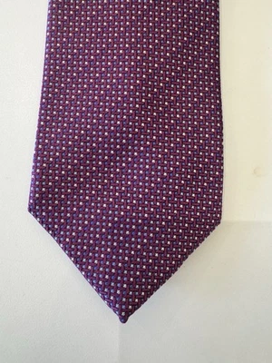 Corbata de seda para hombre Charles Tyrwhitt hecha en Inglaterra - púrpura y azul Foto 1 de 4