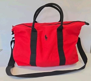 Polo Ralph Lauren Bag Red Holdall Travel Gym Sports Luggage Weekend Holiday - Picture 1 of 12