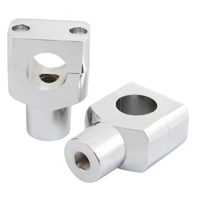 Motorcycle Handlebar Risers Mount For Honda Shadow VT 750 1100 VTX 1300 Silver - Image 1 of 4