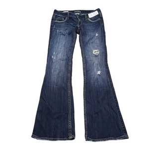 Decreto Pantaloni Donna 5 Blu Denim Stivali Bassi Taglio Vestiti Casual Jeans - Foto 1 di 13