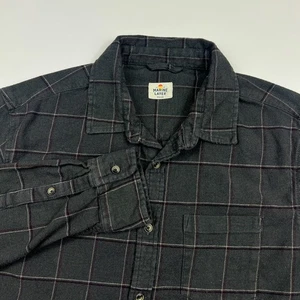 Marine Layer Shirt Mens Medium Gray Plaid Long Sleeve Button Down - Picture 1 of 11