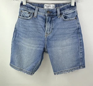 Abercrombie Kids Boys Light Blue Denim Shorts Size 7/8 - Picture 1 of 2