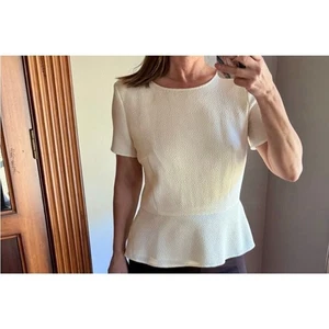 Talbots Top Manga Corta Color Marfil Talla 10 - Imagen 1 de 15