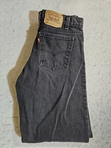 Vintage Levis 550 Jeans Mens Sz 32x34 Black Denim Orange Tab Relaxed Tapered 90s - Picture 1 of 13